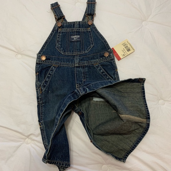 NWT Baby 9M OshKosh Denim Bibbed Overalls - Picture 2 of 7